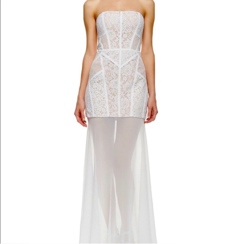 BCBGMaxAzria “Vivienne” Dress with Lace Details